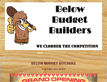 Tablet Screenshot of belowbudgetbuilders.com